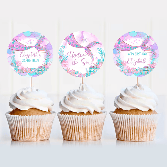 Editable Mermaid Birthday Package M304