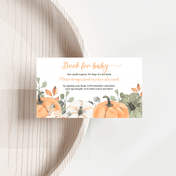 Editable Pumpkin Baby Shower Set Fall P001