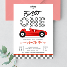  Editable Fast ONE Birthday Invitation R204