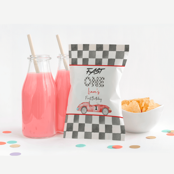 Editable Fast One Chip Bag Label R303