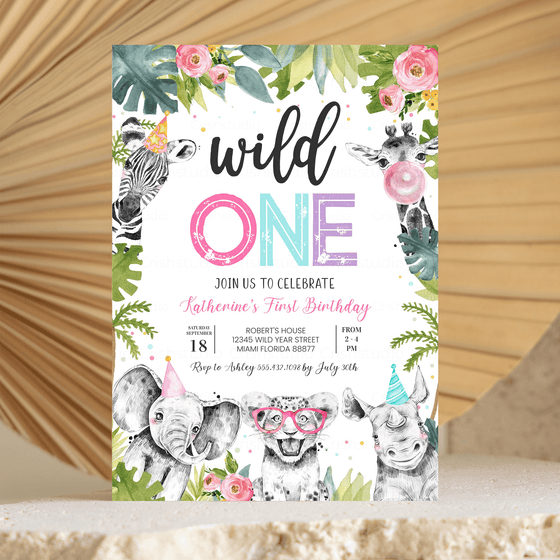 Editable Wild One Birthday Invitation S201