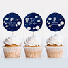 Editable Two The Moon Cupcake Toppers TM01