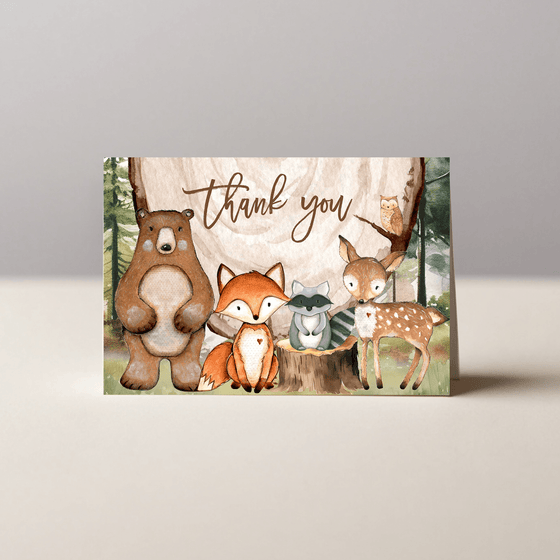Editable Woodland Baby Shower Set W103