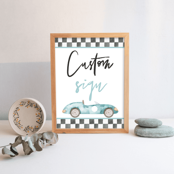 Editable Two Fast Birthday Custom Sign R101