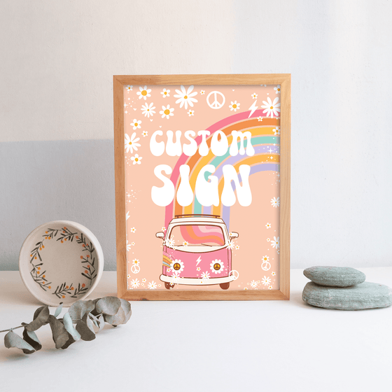 EDITABLE Five Is A Vibe Birthday Custom Sign G205