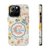 Personalized Floral Tough Phone Case - Customized with Name | Durable Protection - PC013