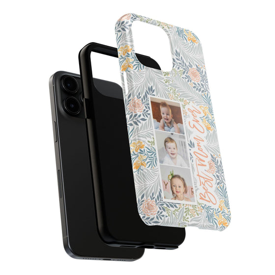 Personalized Tough Phone Case - Best Mom Ever with Floral Design - PC002