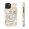 Personalized Floral Tough Phone Case - Customized with Name | Durable Protection - PC013