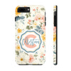 Personalized Floral Tough Phone Case - Customized with Name | Durable Protection - PC013