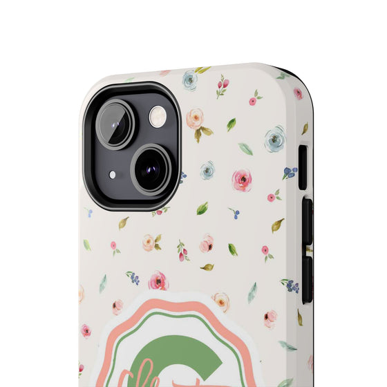 Personalized Floral Tough Phone Case for Women | Durable & Stylish Protection - PC029