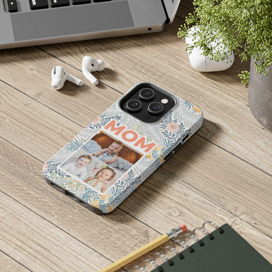 Custom Photo Collage iPhone Case for Mom - Floral Design - PC001