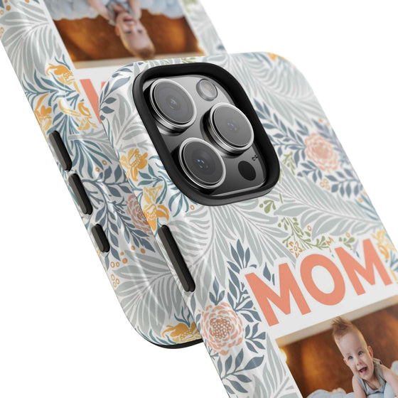 Custom Photo Collage iPhone Case for Mom - Floral Design - PC001
