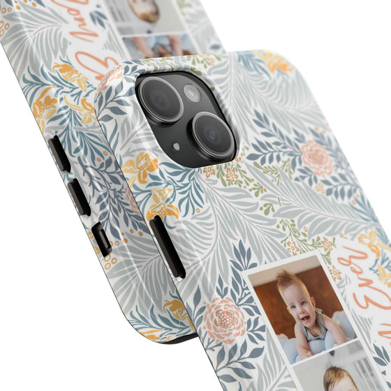Personalized Tough Phone Case - Best Mom Ever with Floral Design - PC002
