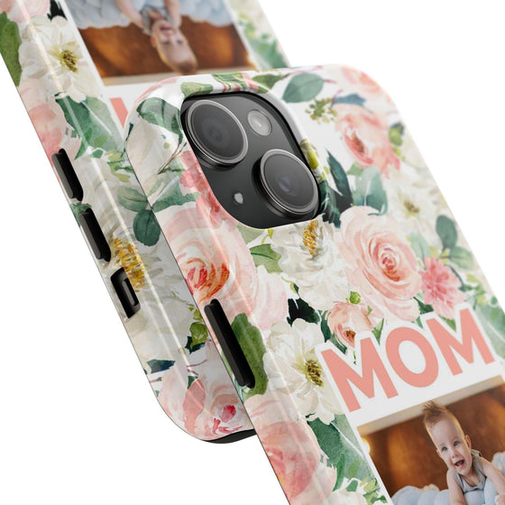 Floral Mom Phone Case with Custom Photo Slots - Perfect Gift for Mother's Day - PC023