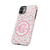 Personalized Tough Phone Case with Pink Bow Design - PC017