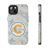 Custom Monogram Phone Cases With Floral Design - PC003