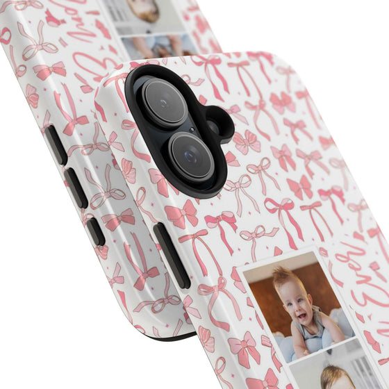 Custom Tough Phone Case - Best Mom Ever with Pink Bows - PC016