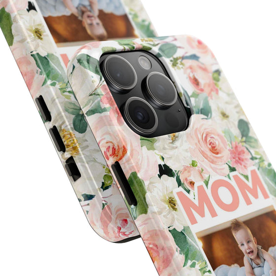 Floral Mom Phone Case with Custom Photo Slots - Perfect Gift for Mother's Day - PC023