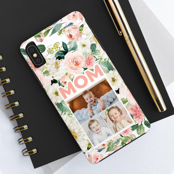 Floral Mom Phone Case with Custom Photo Slots - Perfect Gift for Mother's Day - PC023