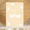 Editable Daisy First Birthday Invitation D107