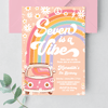 Editable Seven Is A Vibe Birthday Invitation G207