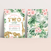 Editable Two Wild Birthday Invitation JG02