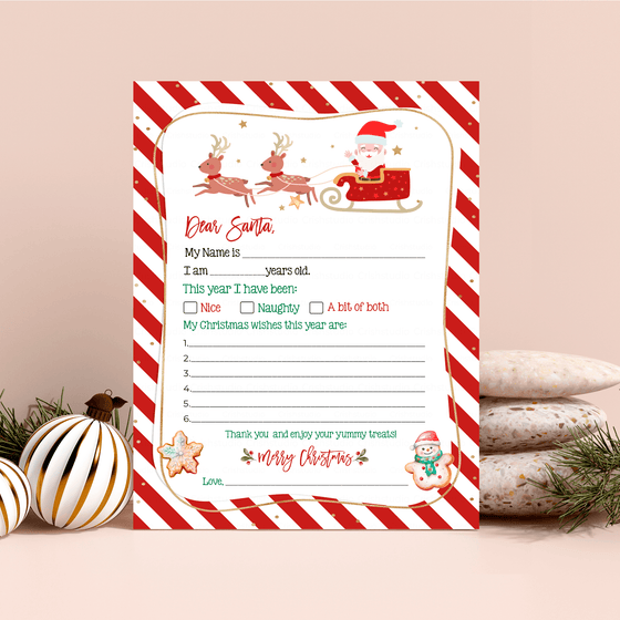 Letter To Santa Printable Easy To Print LTS07