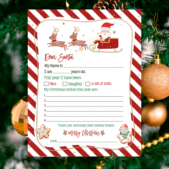 Letter To Santa Printable Easy To Print LTS07