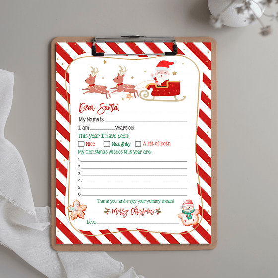 Letter To Santa Printable Easy To Print LTS07