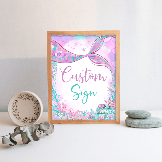 Editable Under The Sea Custom Sign M304