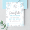 Editable Winter Onederland Birthday Invitation SN01
