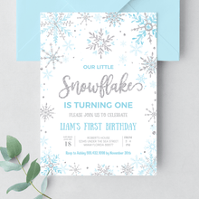  Editable Winter Onederland Birthday Invitation SN01