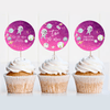 Editable Two The Moon Cupcake Toppers TM02