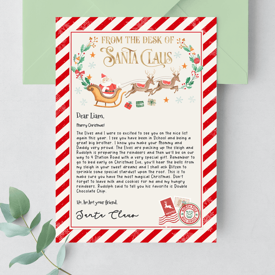 Editable Letter From Santa SL103