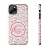 Personalized Tough Phone Case with Pink Bow Design - PC017