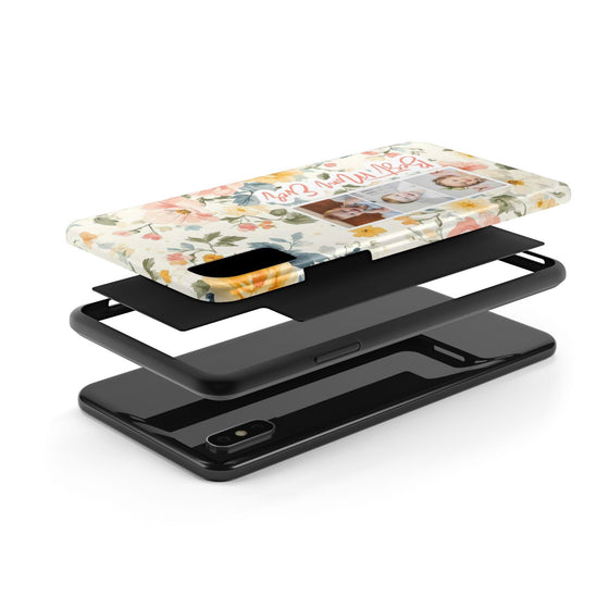 Personalized Floral Tough Phone Case - Best Mom Ever - PC012
