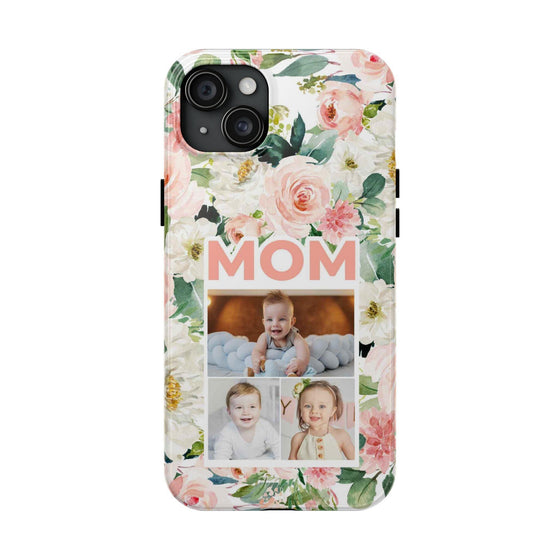 Floral Mom Phone Case with Custom Photo Slots - Perfect Gift for Mother's Day - PC023