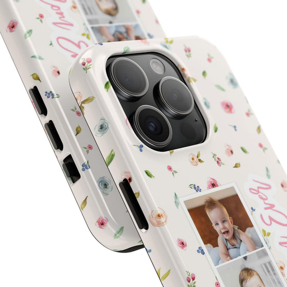 Floral Best Mom Ever Phone Case - Personalizable Tough Cases for Moms - PC028