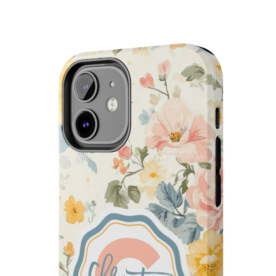 Personalized Floral Tough Phone Case - Customized with Name | Durable Protection - PC013