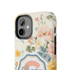 Personalized Floral Tough Phone Case - Customized with Name | Durable Protection - PC013