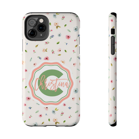 Personalized Floral Tough Phone Case for Women | Durable & Stylish Protection - PC029