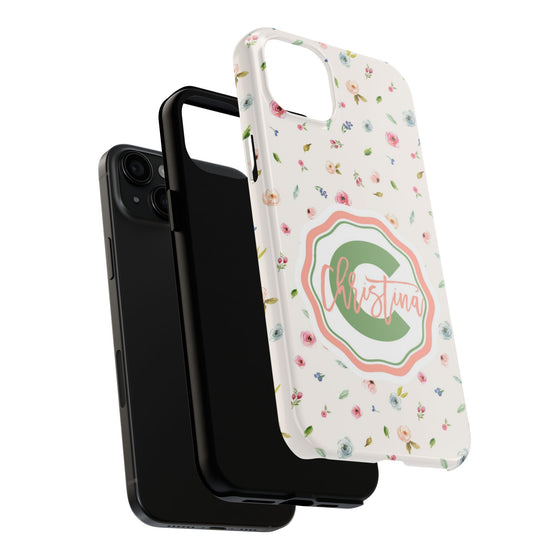 Personalized Floral Tough Phone Case for Women | Durable & Stylish Protection - PC029