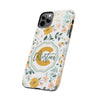 Personalized Floral Tough Phone Case - Custom Name Design - PC007