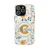 Personalized Floral Tough Phone Case - Custom Name Design - PC007