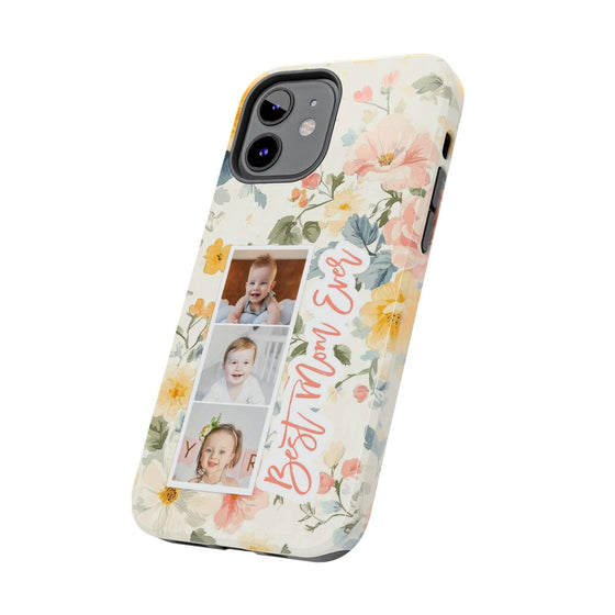 Personalized Floral Tough Phone Case - Best Mom Ever - PC012