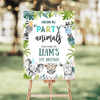 Editable Party Animals Birthday Welcome Sign S105