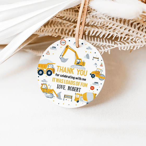 Editable Construction Birthday Party Package C001