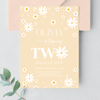 Editable Daisy 2nd Birthday Invitation D108