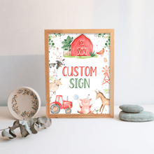  Editable Farm Birthday Custom Sign F101
