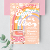 Editable Eight Is A Vibe Birthday Invitation G208
